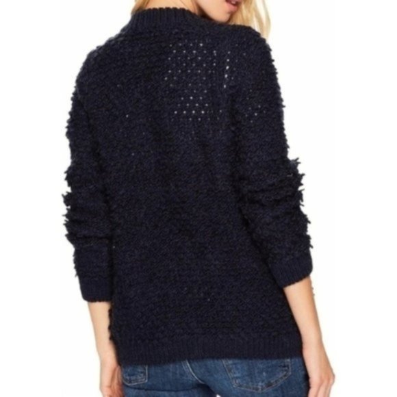 Lucky Brand Sweater Bomber, Navy, Size XS/S - Picture 3 of 5